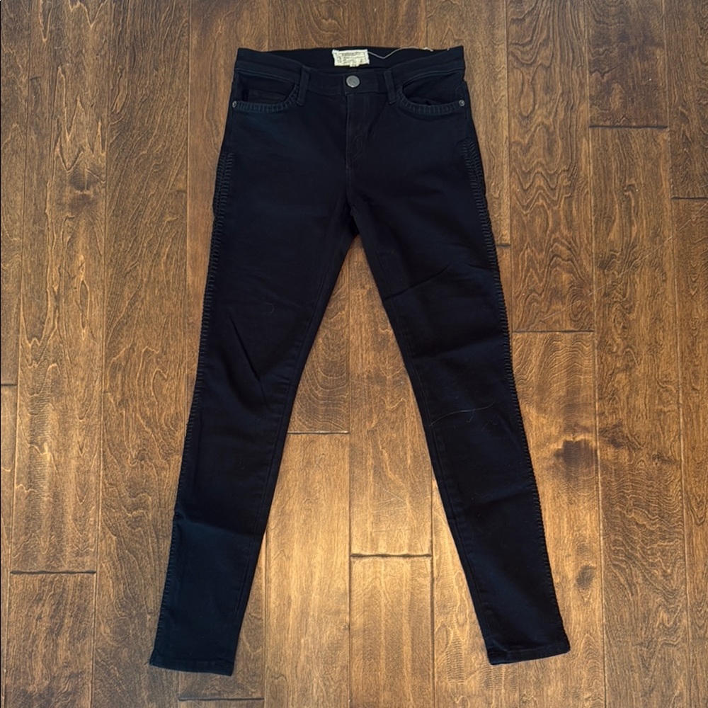 Current/Elliott Black Jeggings with Sleek Fit